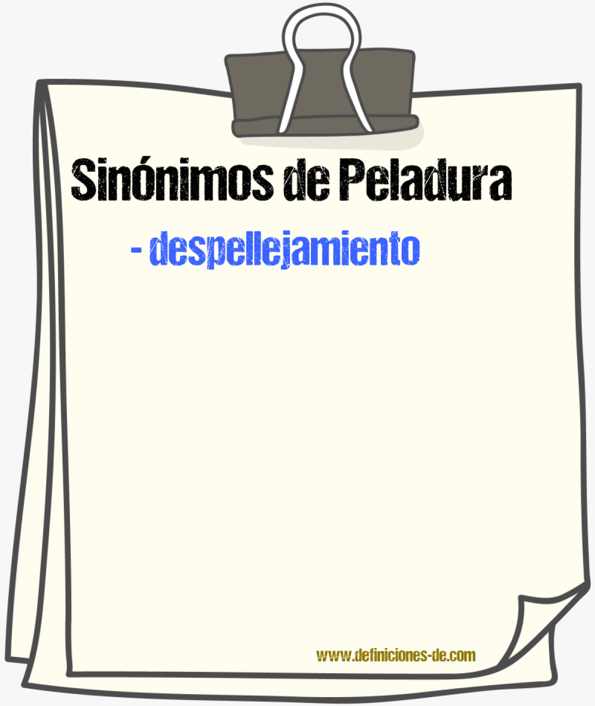 Sinnimos de peladura