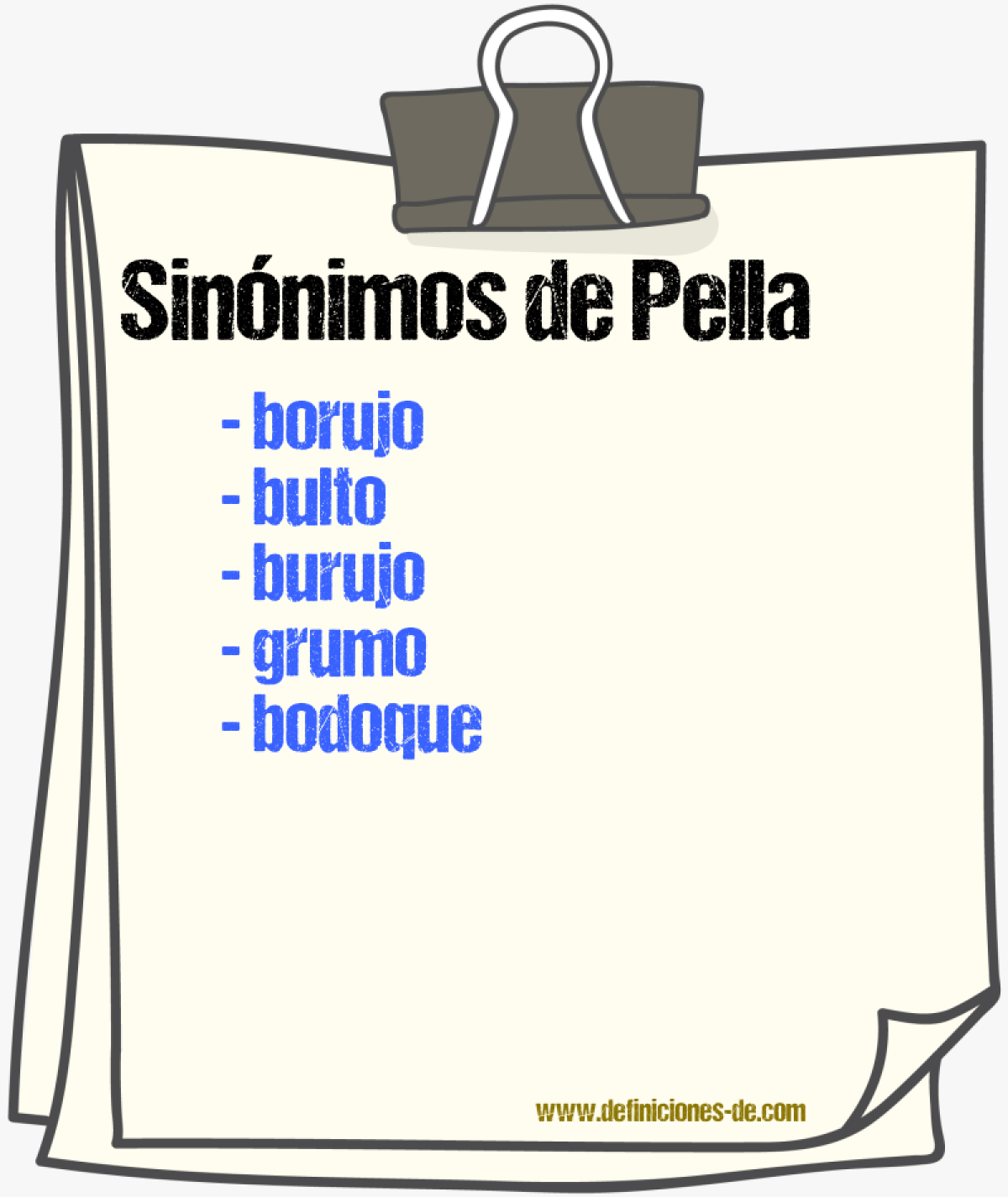 Sinnimos de pella