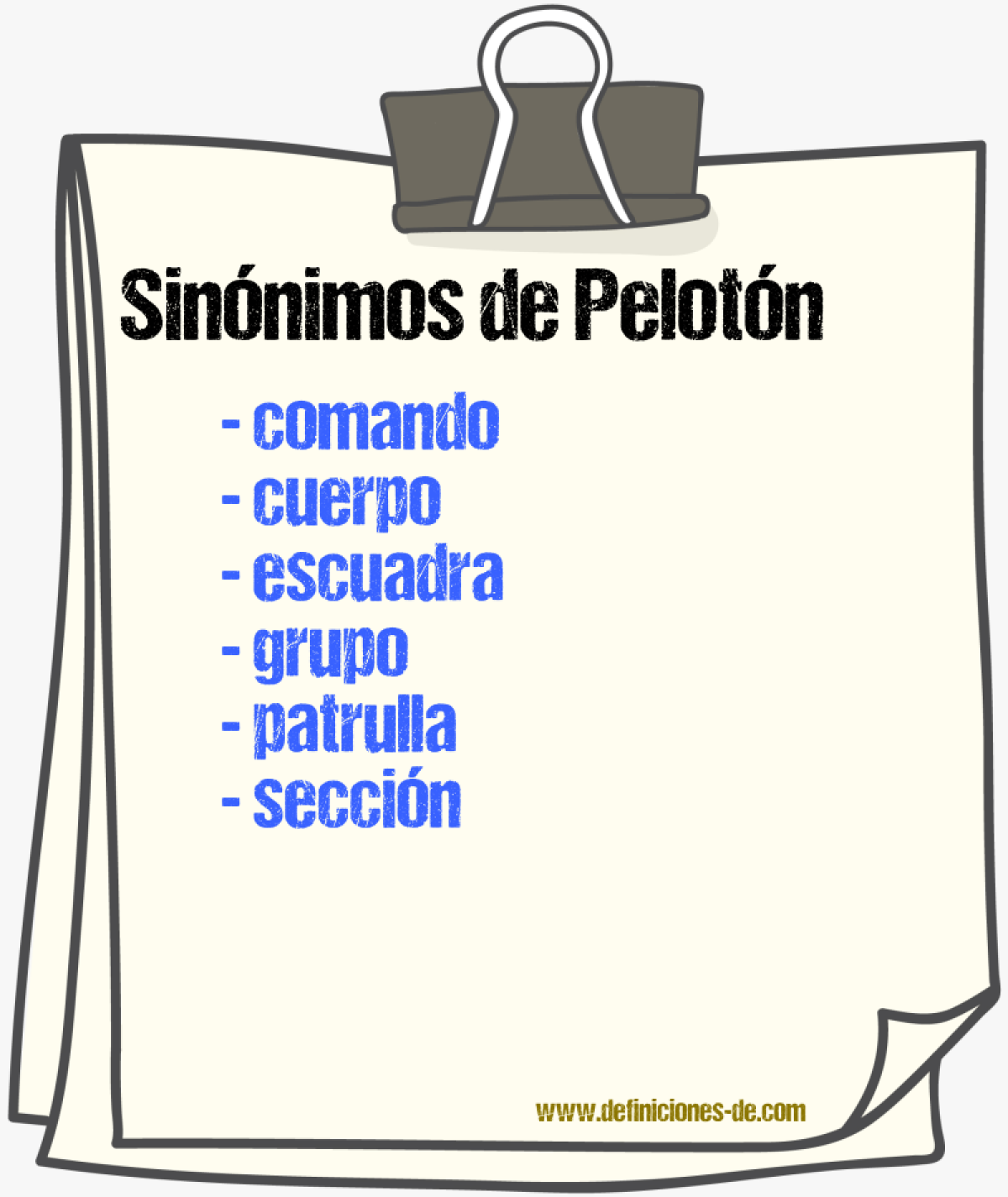 Sinnimos de pelotn