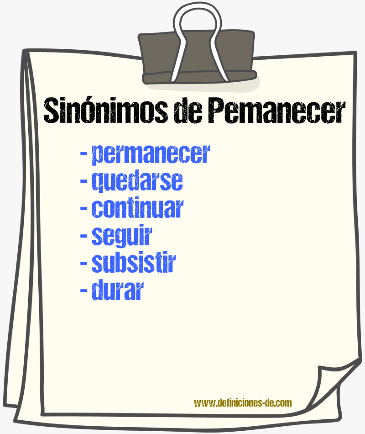 Sinónimos de pemanecer