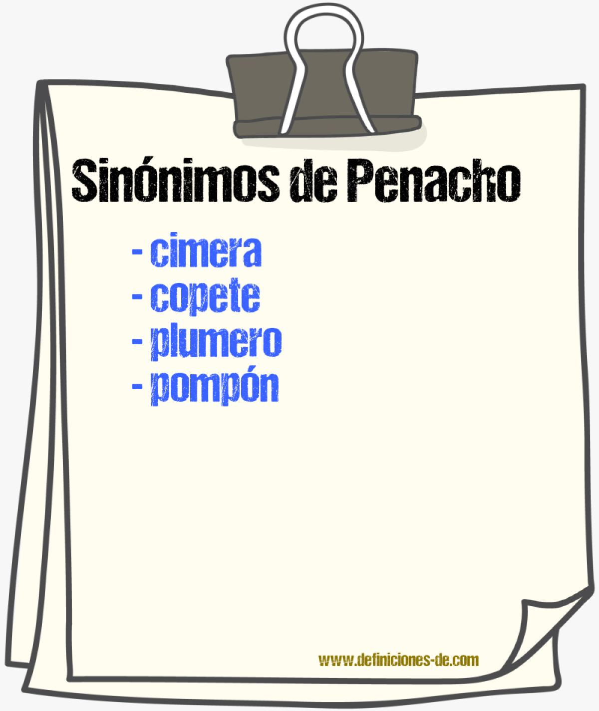 Sinnimos de penacho