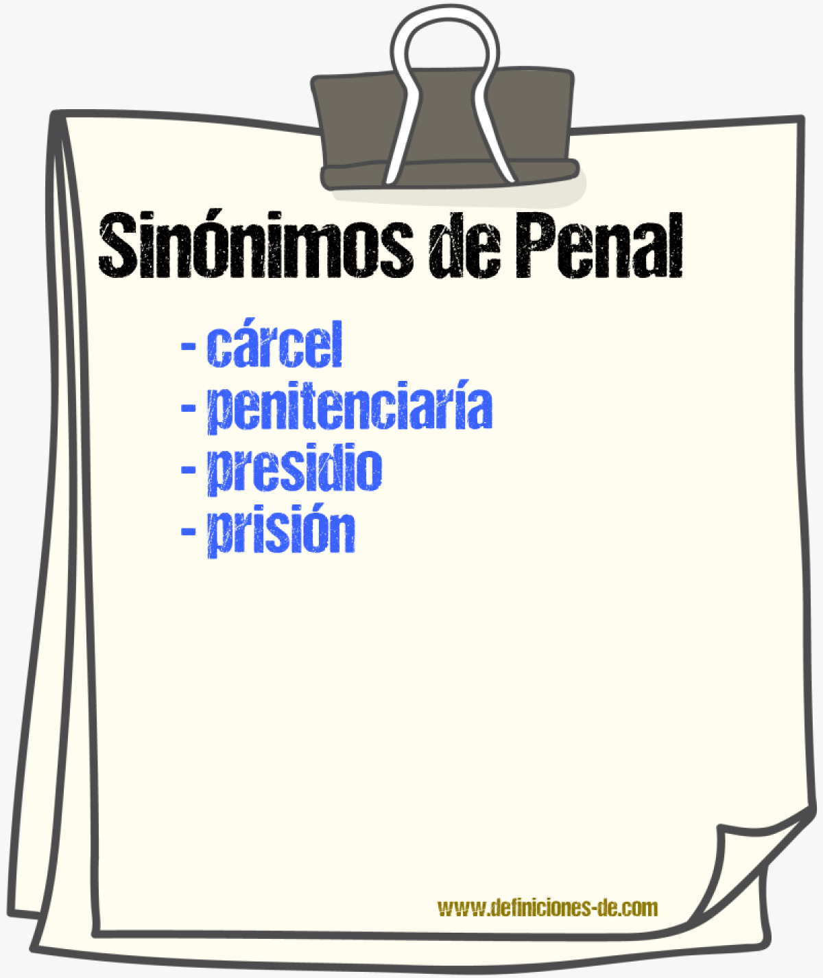 Sinnimos de penal