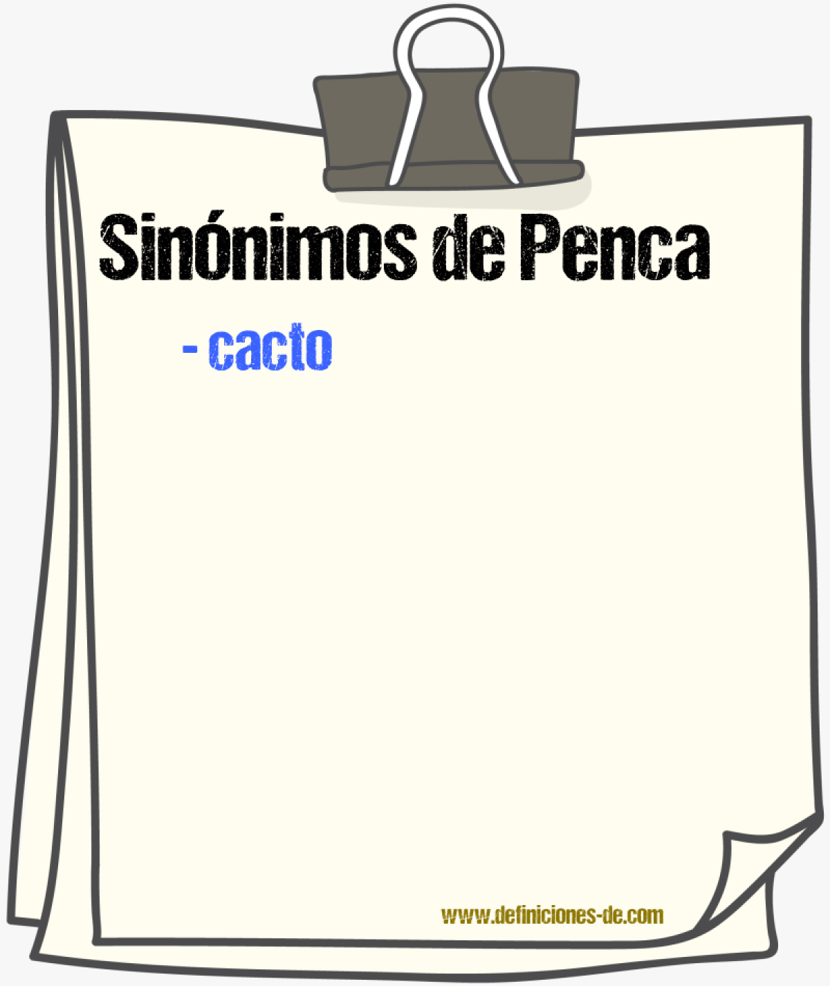 Sinnimos de penca