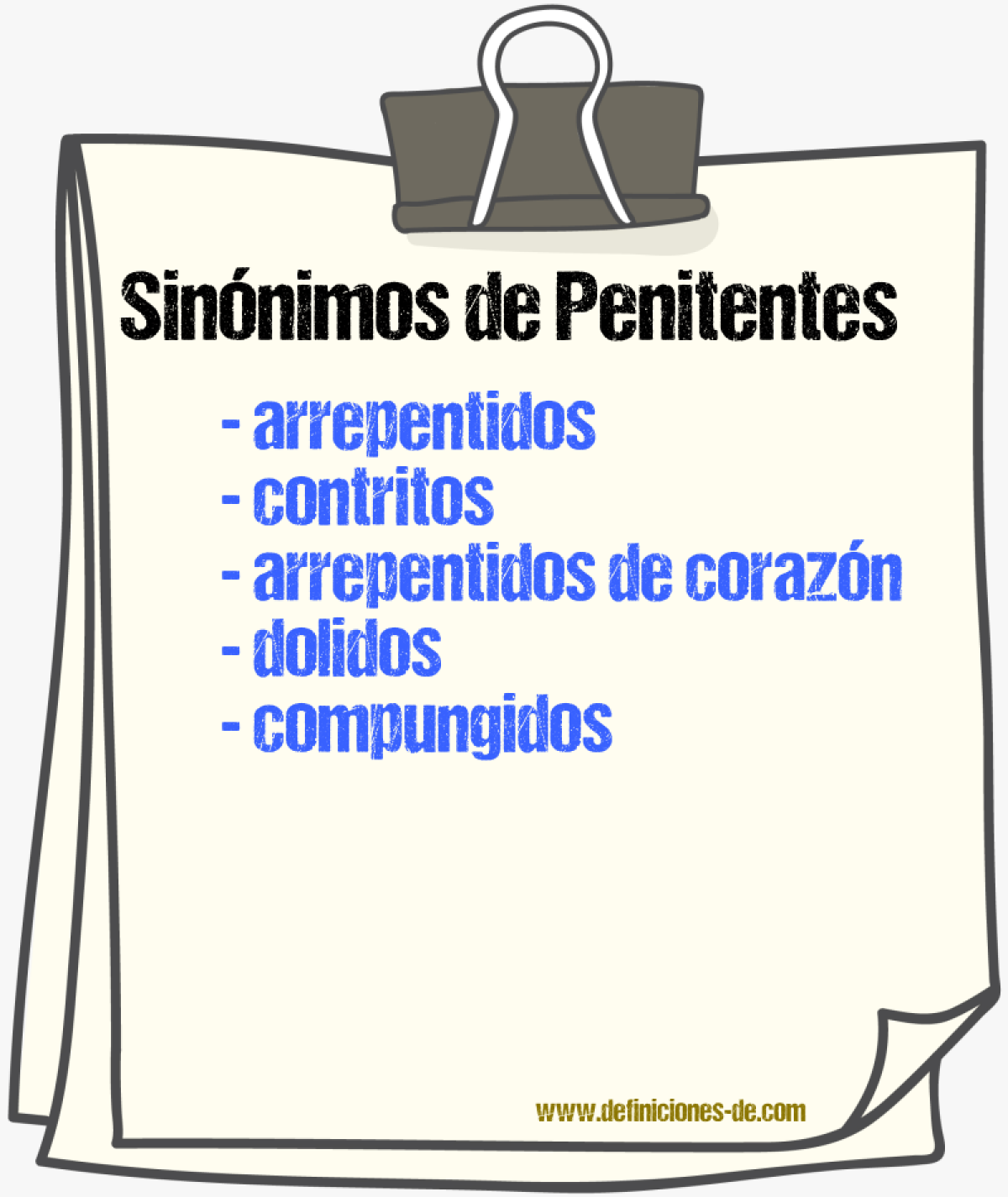 Sinónimos de penitentes