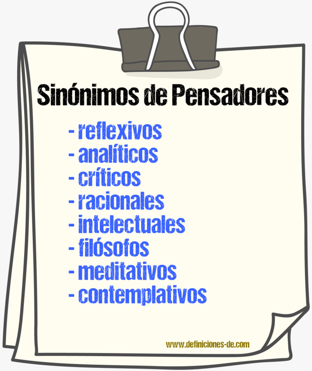 Sinónimos de pensadores