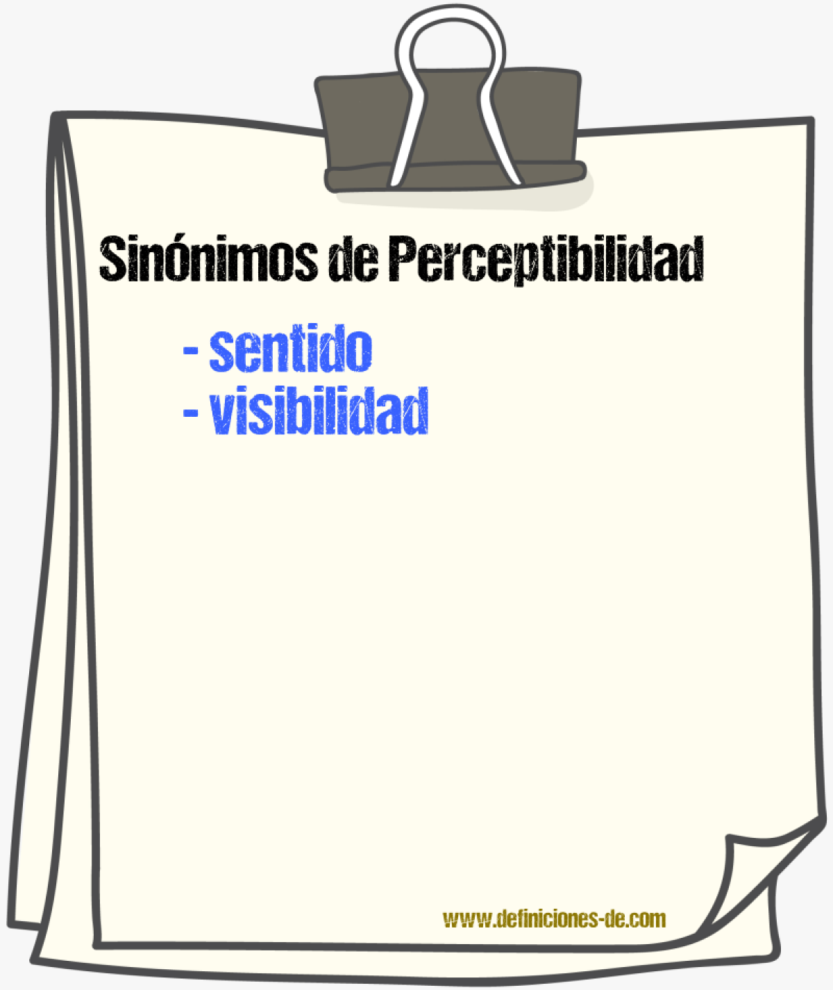 Sinnimos de perceptibilidad