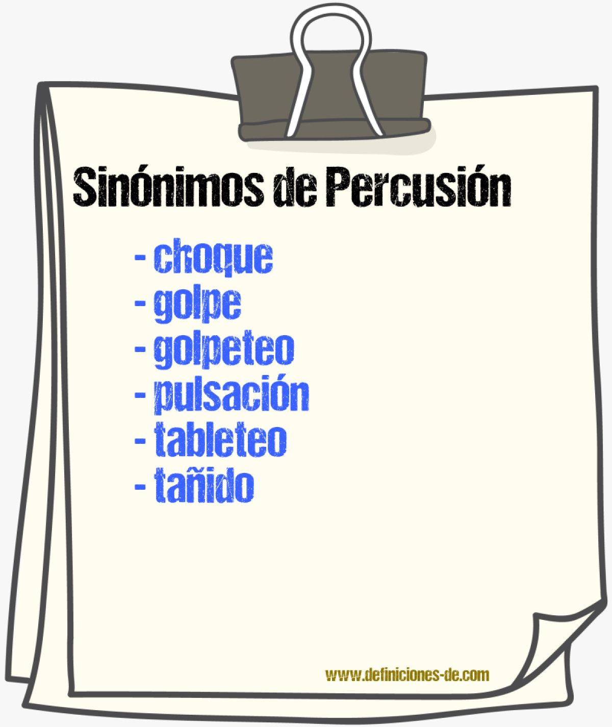 Sinnimos de percusin