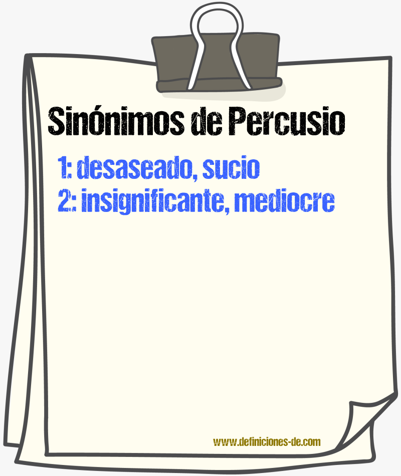 Sinnimos de percusio