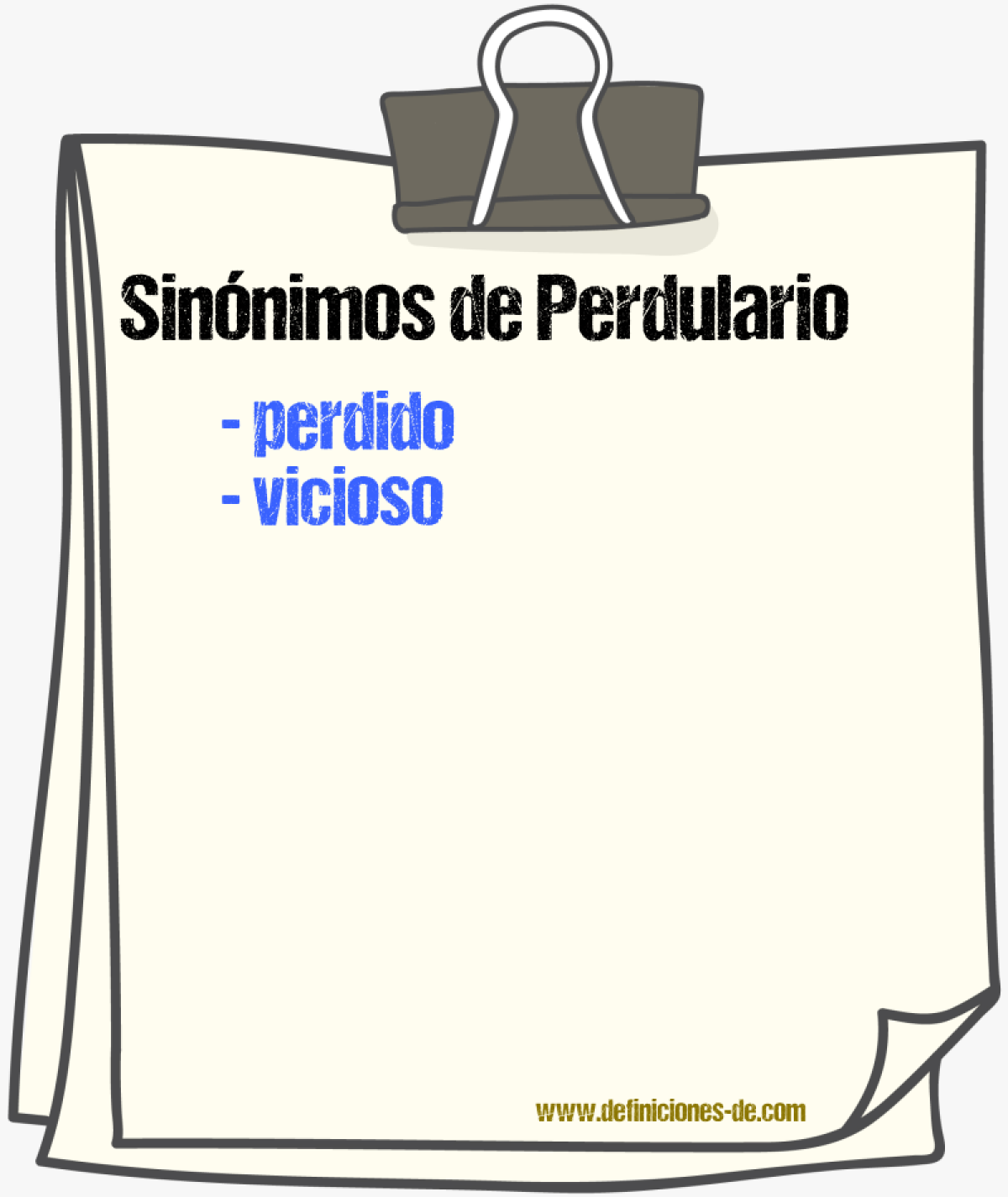 Sinnimos de perdulario