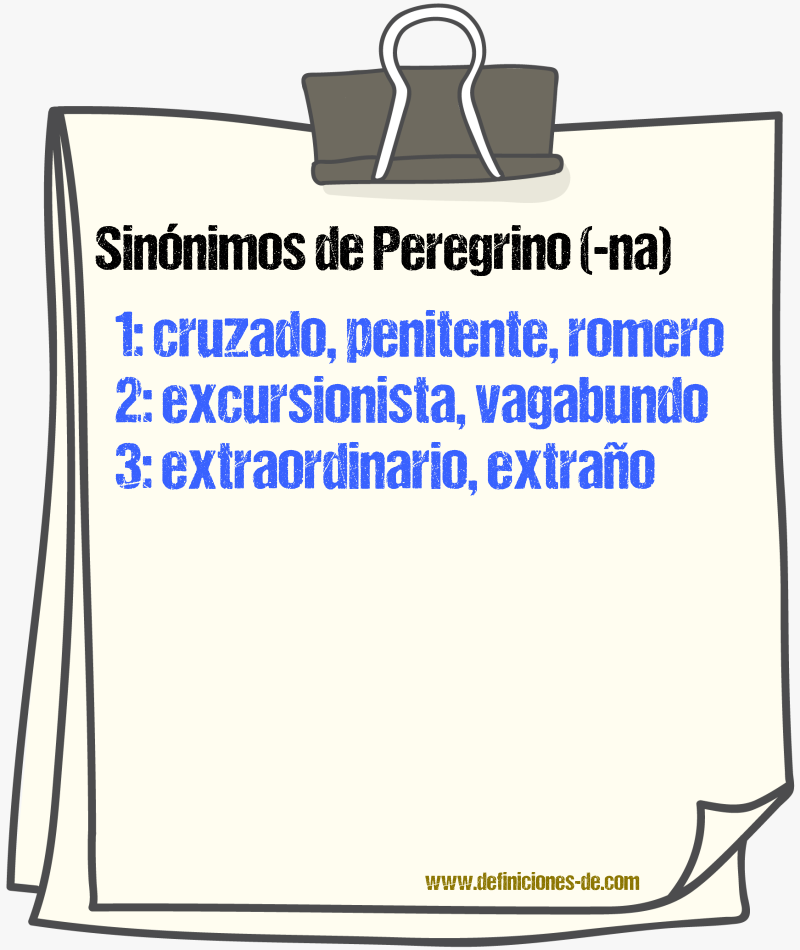 Sinnimos de peregrino