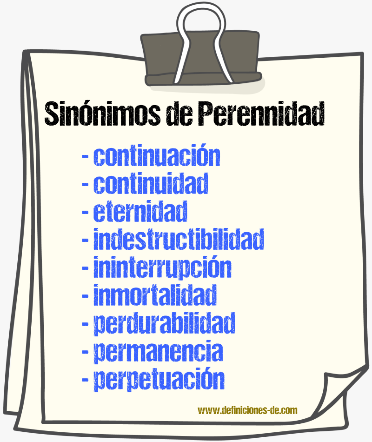 Sinnimos de perennidad