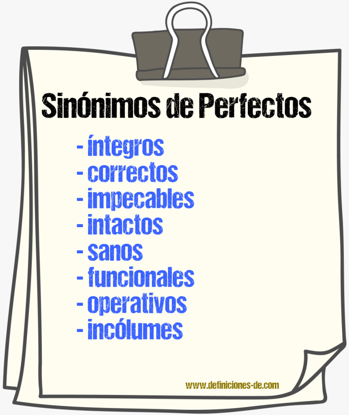 Sinónimos de perfectos