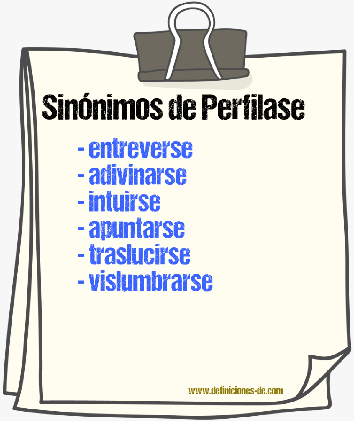 Sinónimos de perfilase