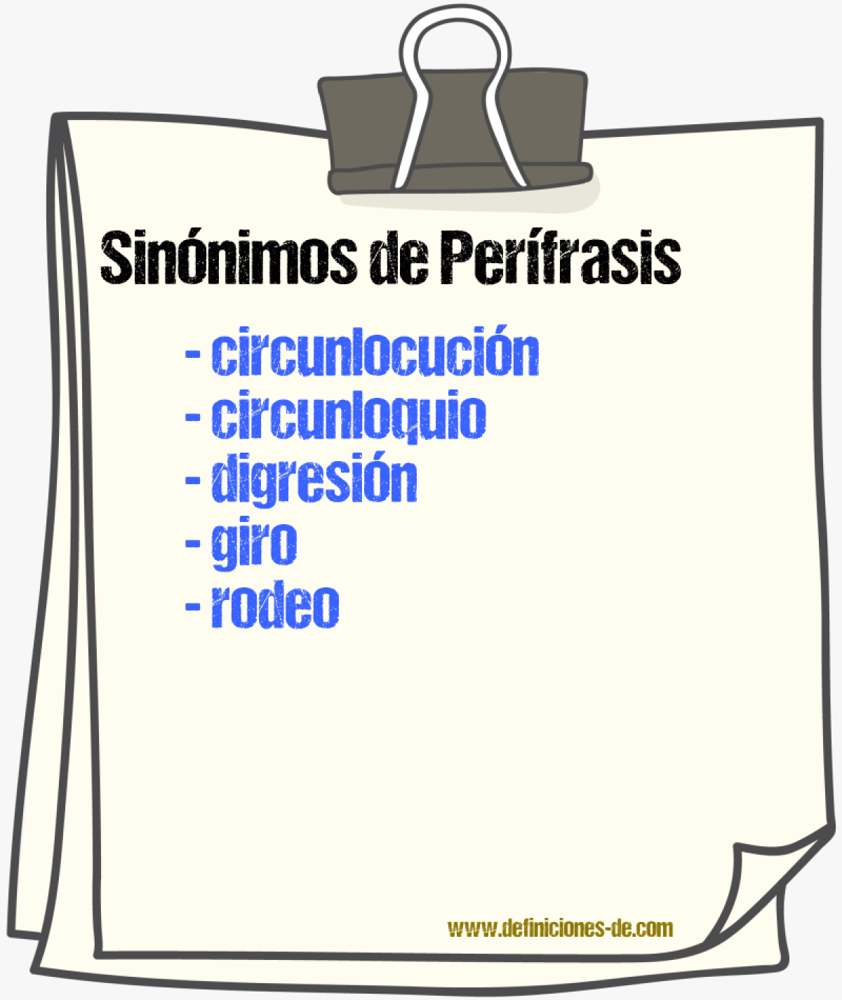 Sinnimos de perfrasis