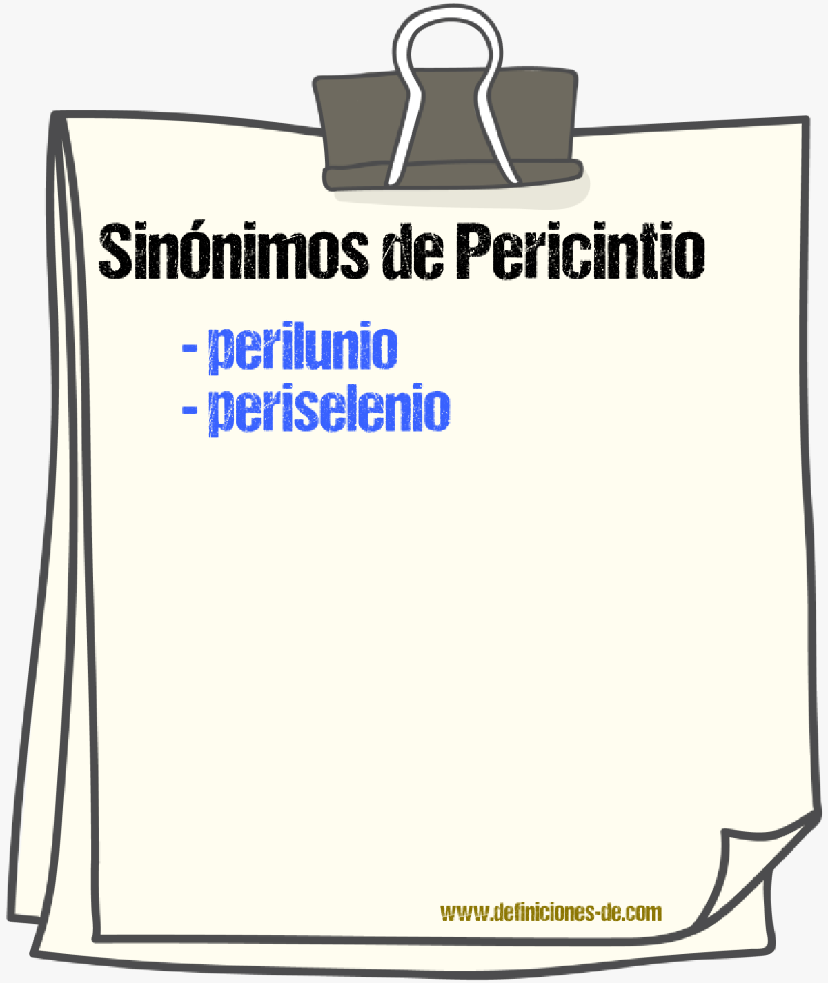Sinónimos de pericintio