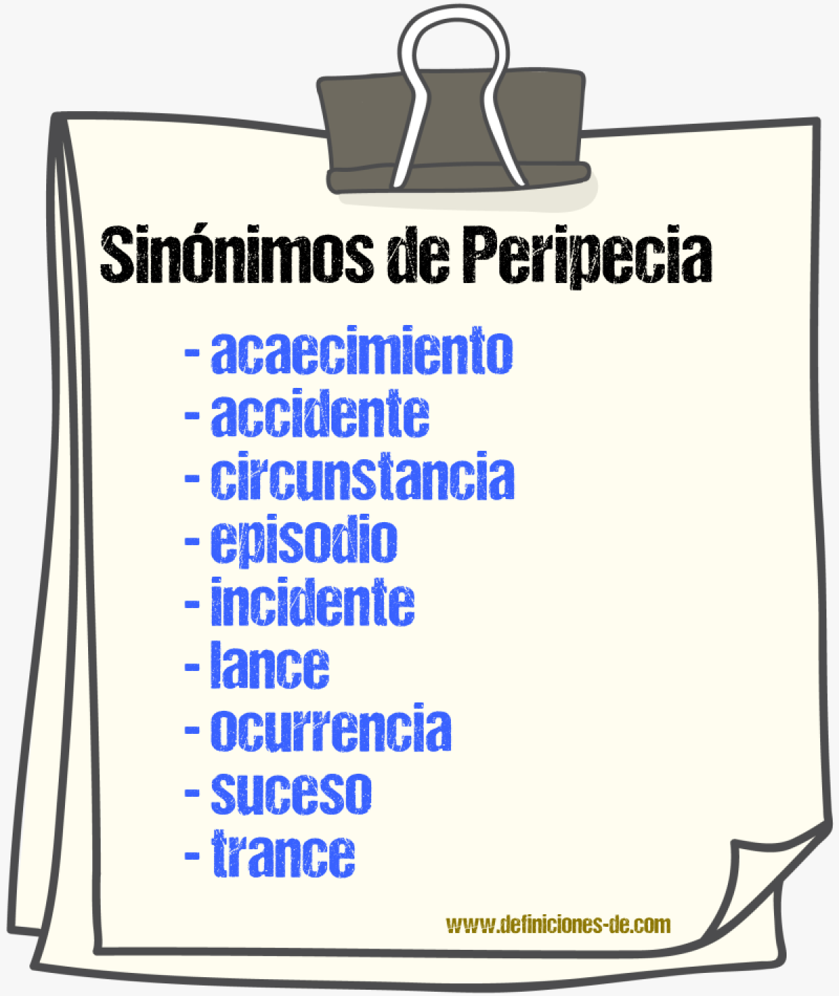 Sinnimos de peripecia