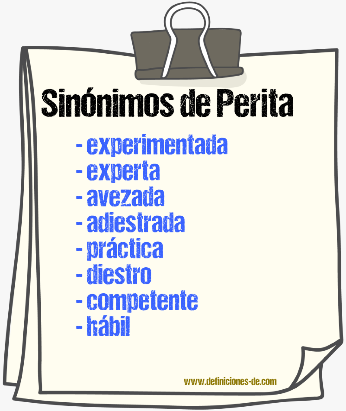 Sinónimos de perita