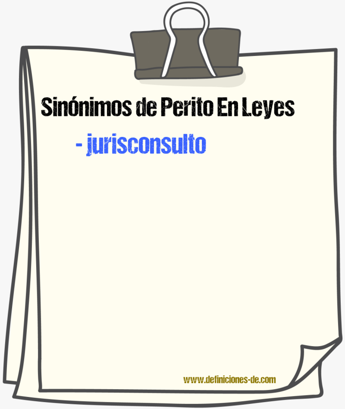 Sinnimos de perito en leyes