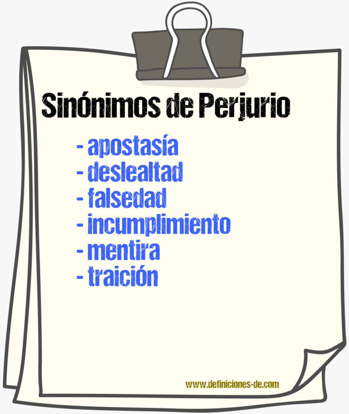 Sinnimos de perjurio