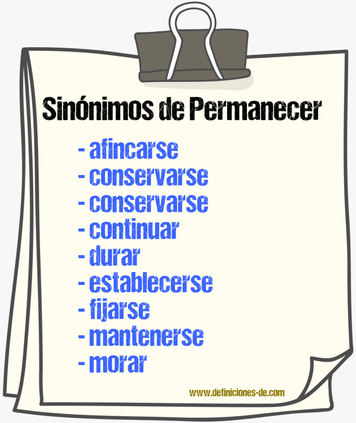 Sinnimos de permanecer