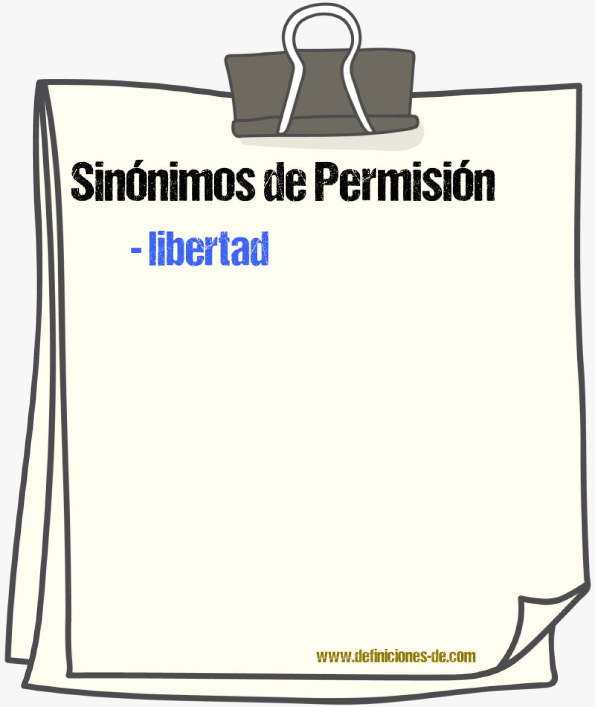 Sinónimos de permisión