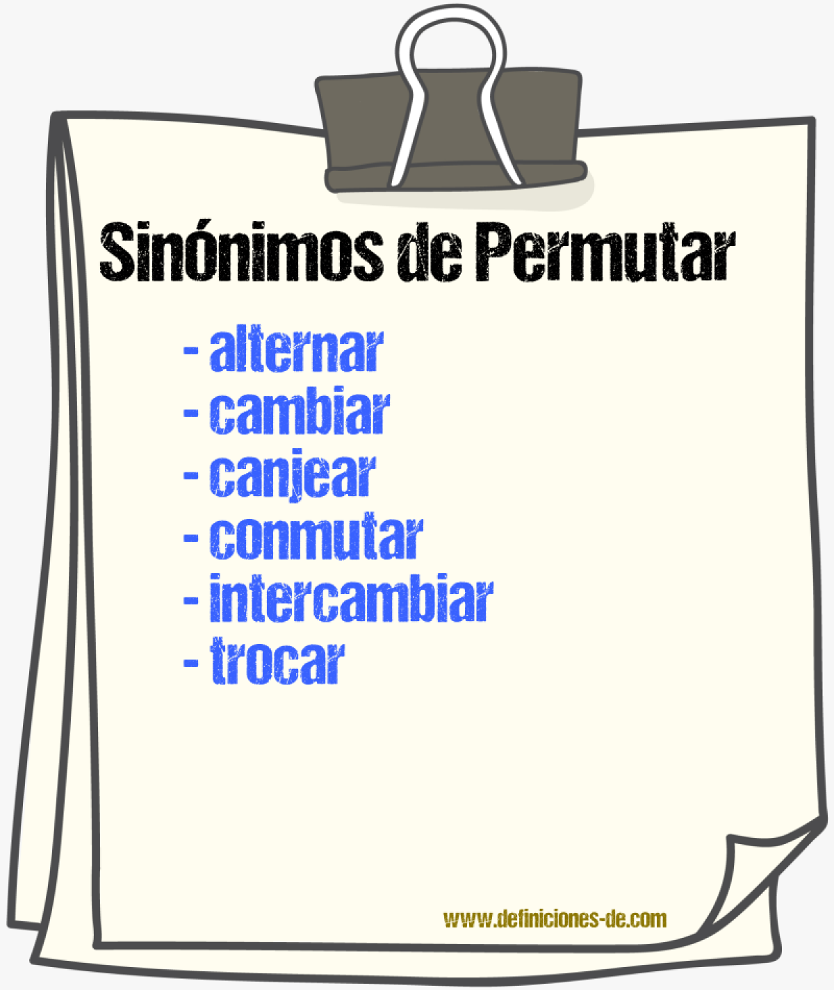 Sinnimos de permutar