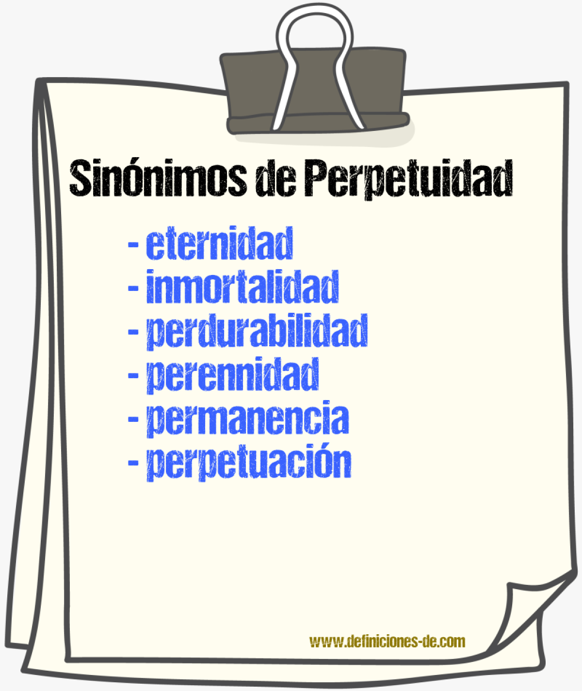 Sinnimos de perpetuidad