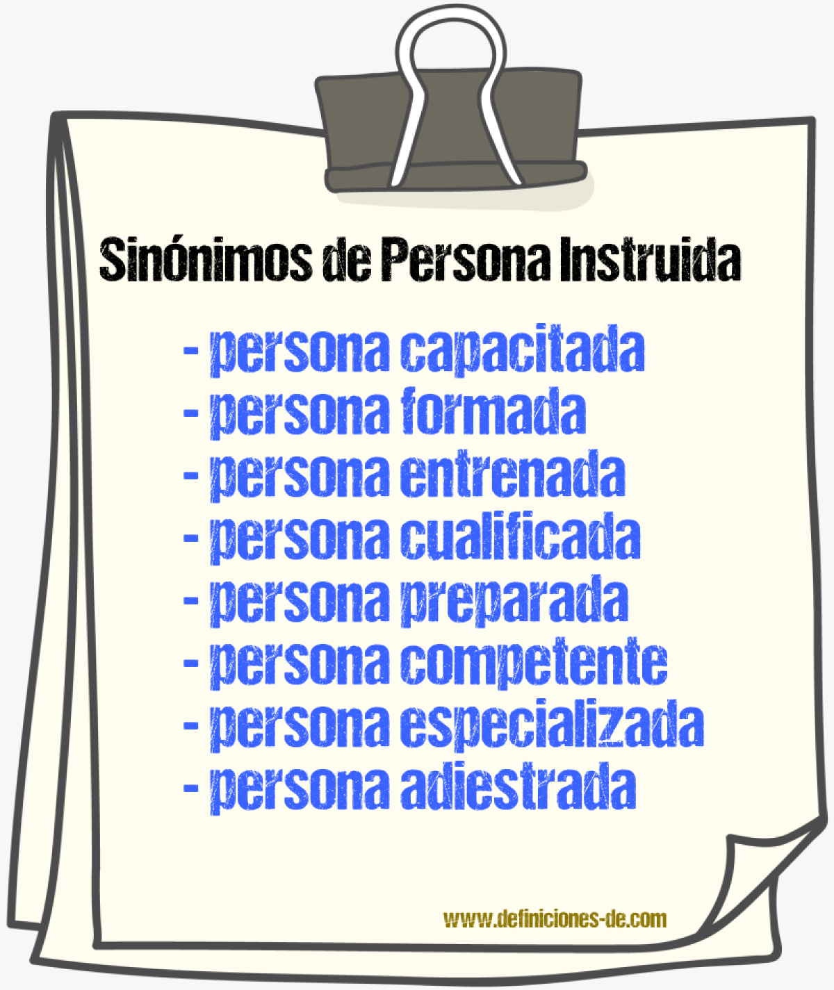 Sinónimos de persona instruida