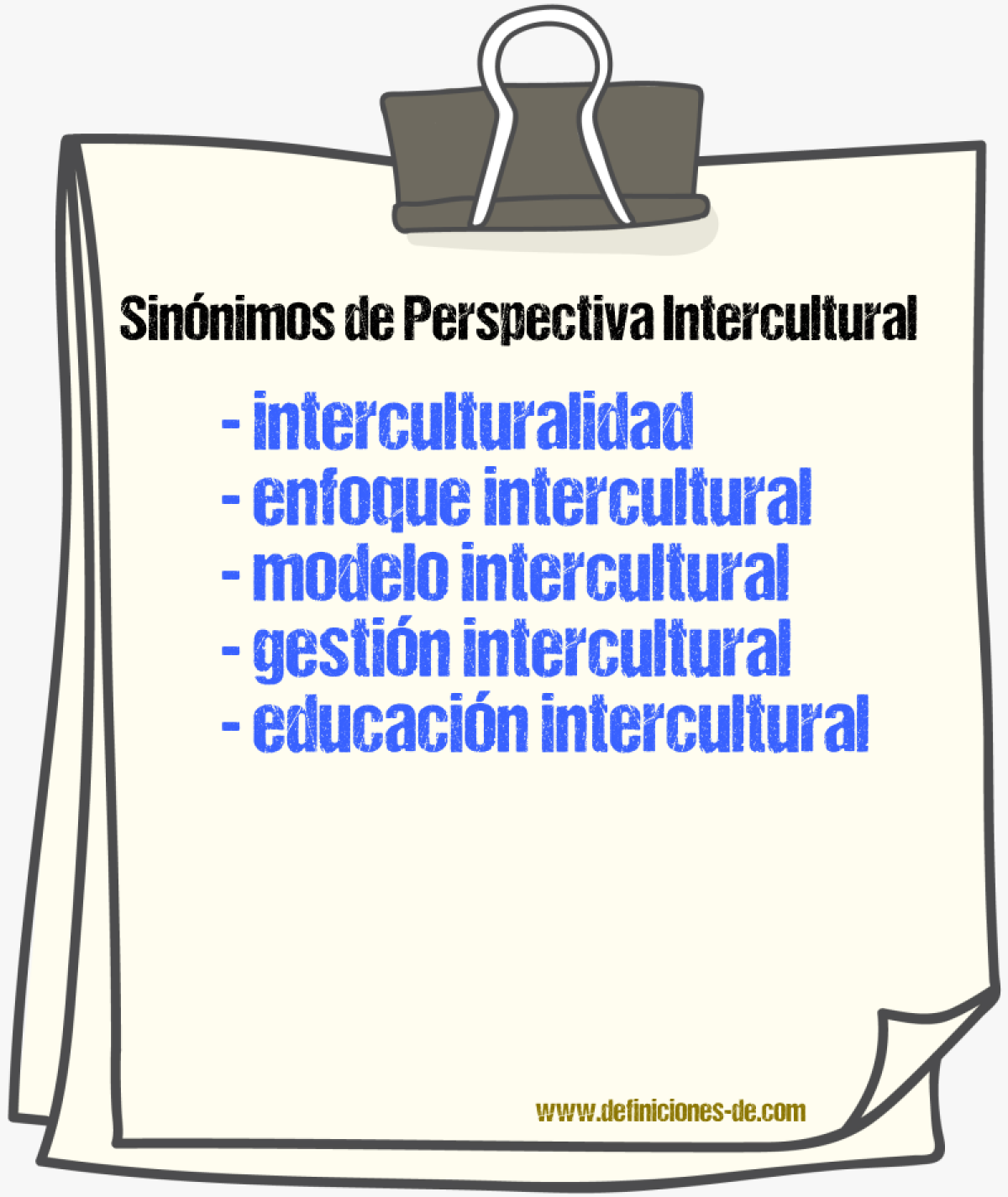 Sinónimos de perspectiva intercultural