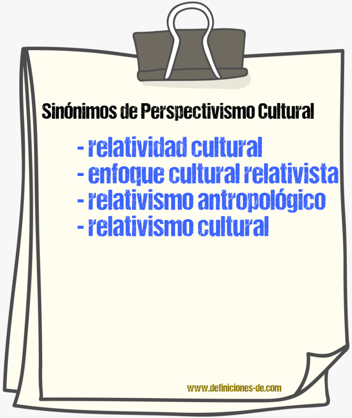 Sinónimos de perspectivismo cultural