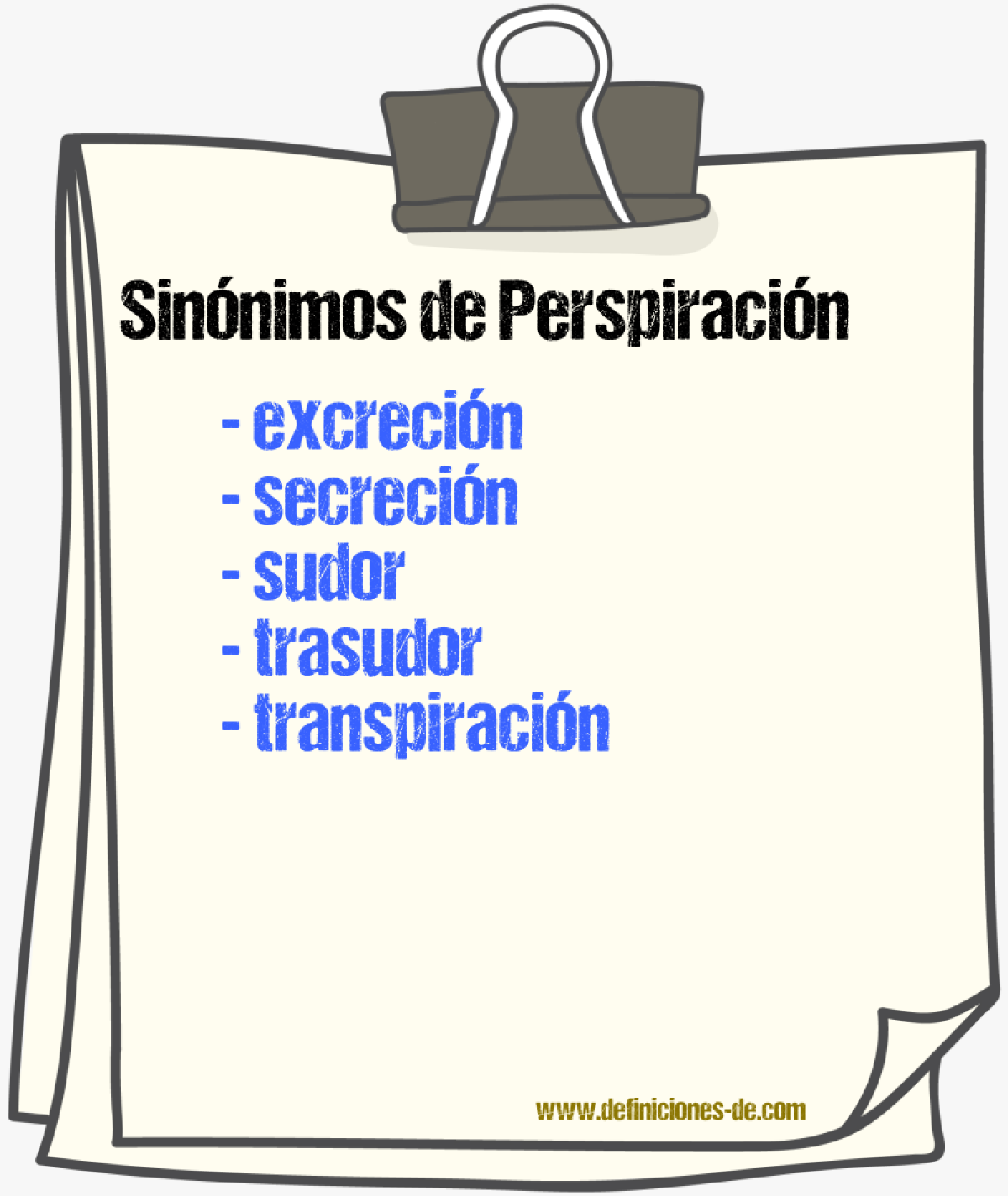 Sinnimos de perspiracin