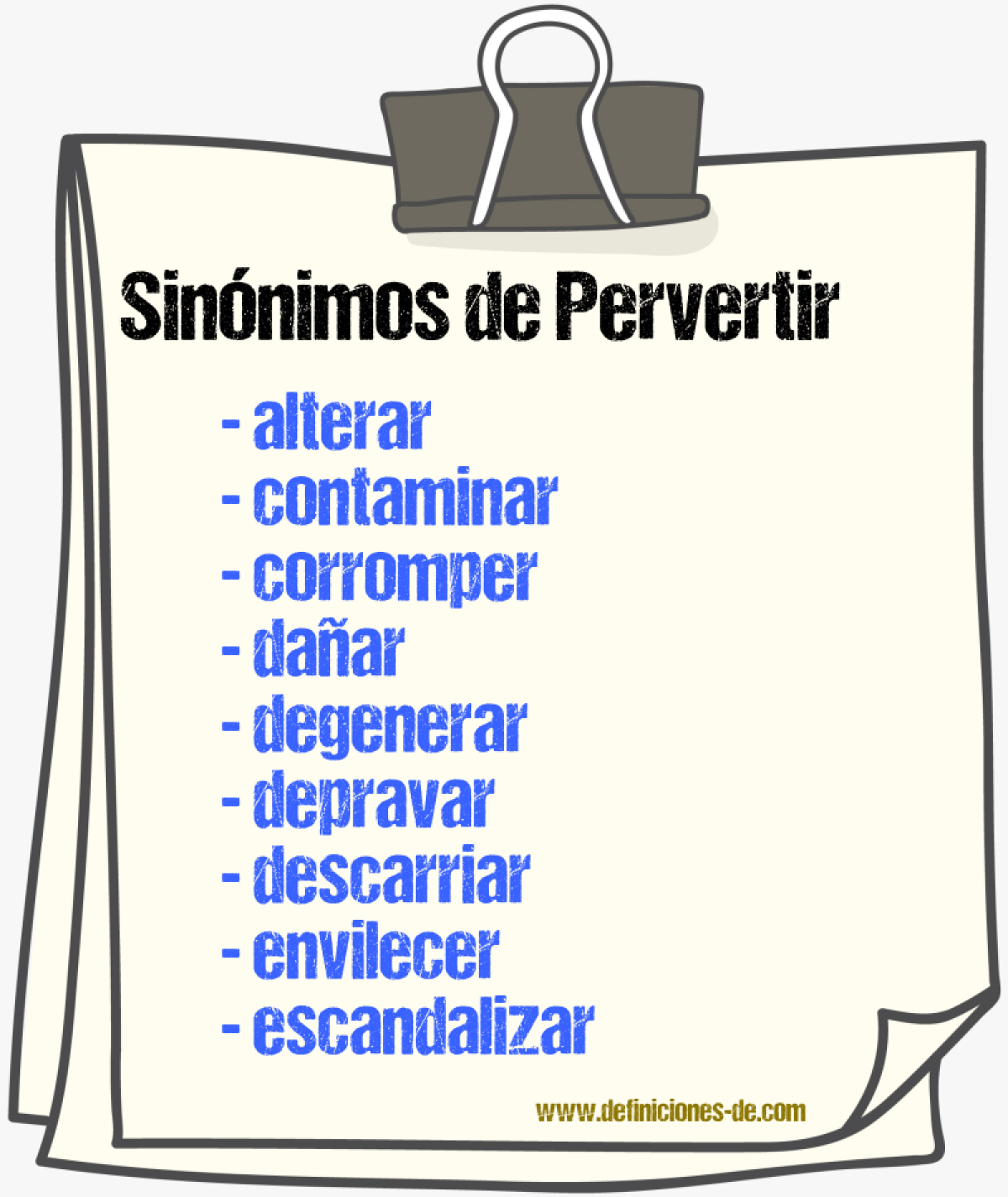 Sinnimos de pervertir