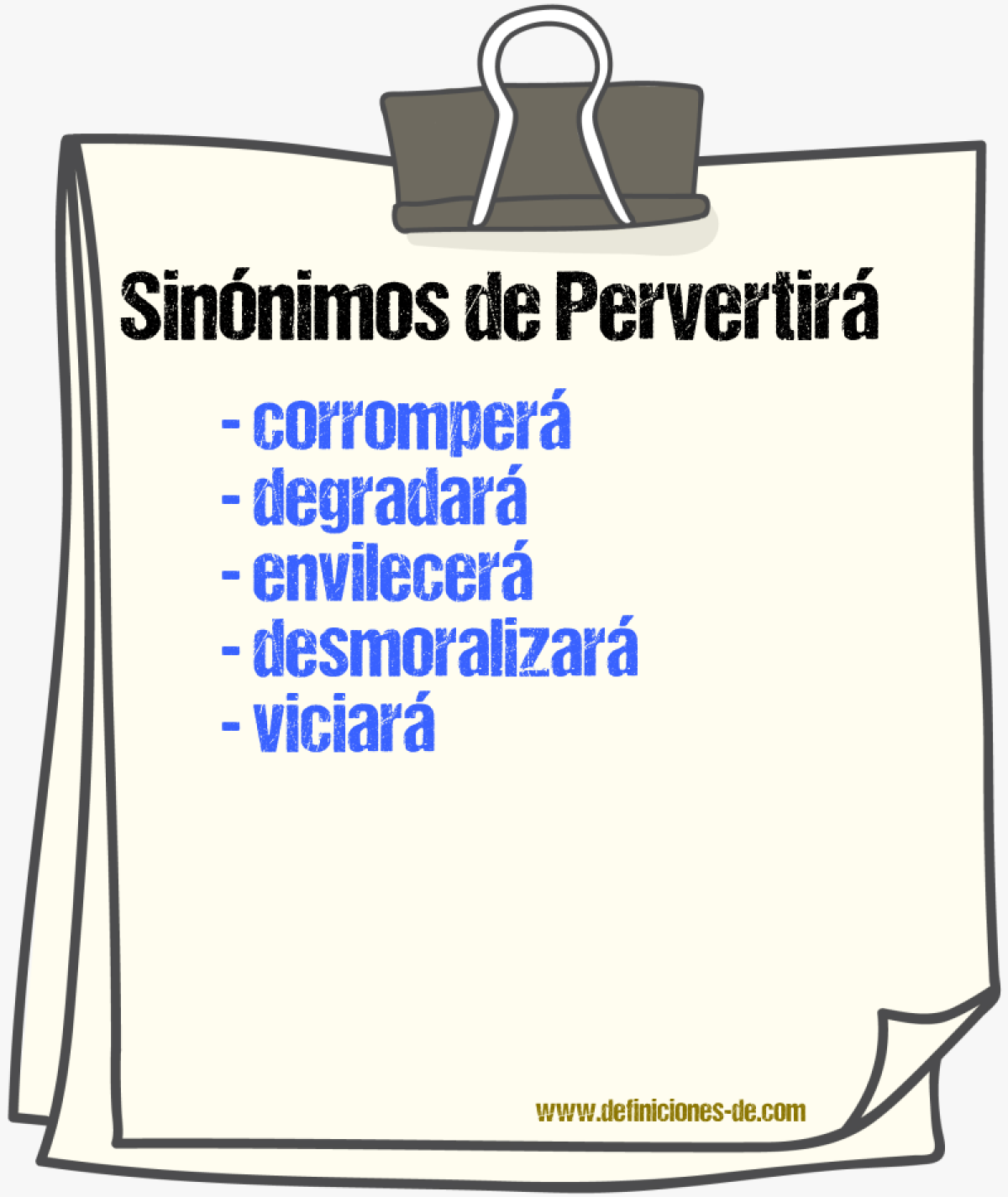 Sinónimos de pervertirá