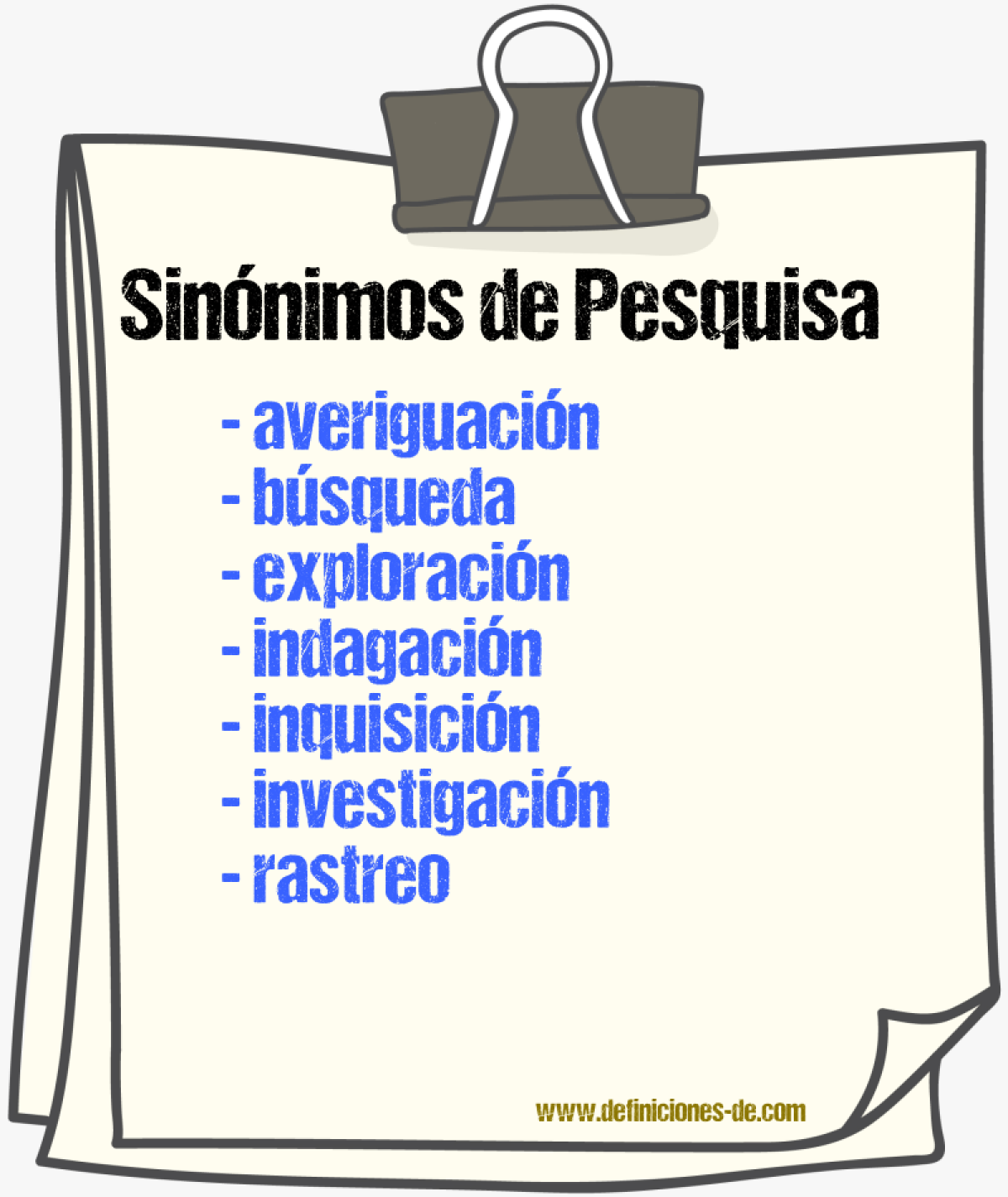 Sinnimos de pesquisa