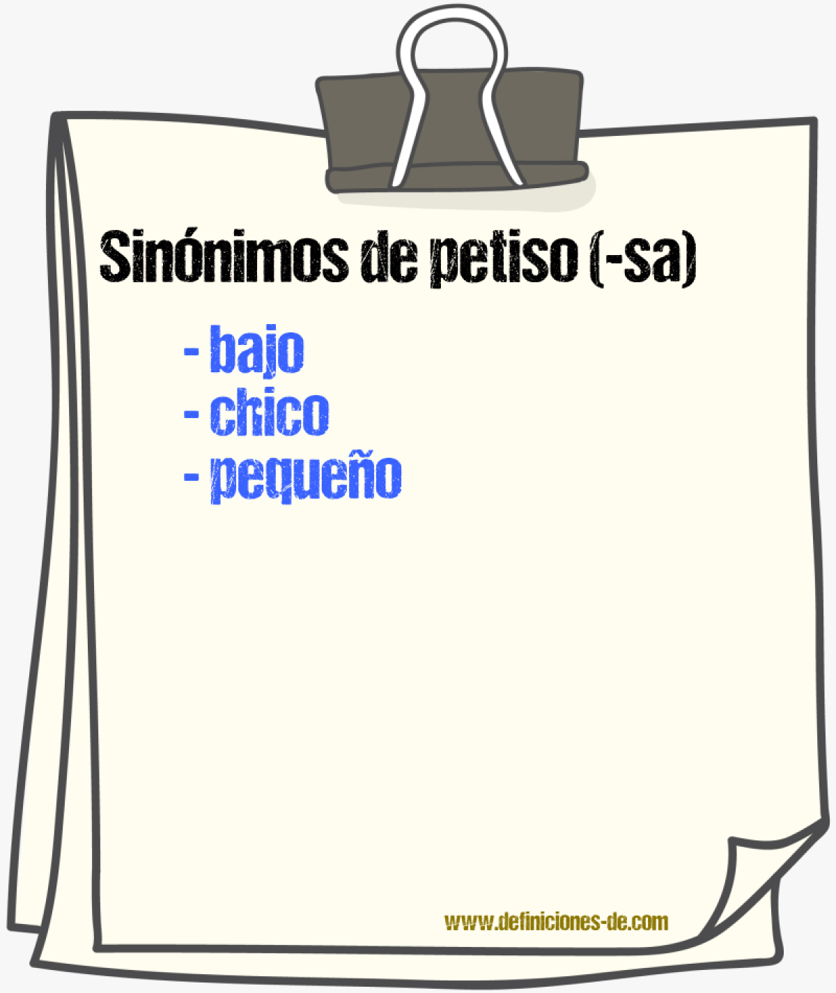 Sinnimos de petiso