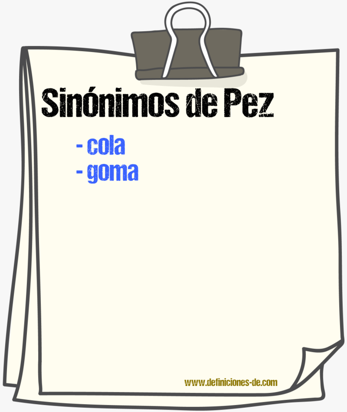 Sinnimos de pez