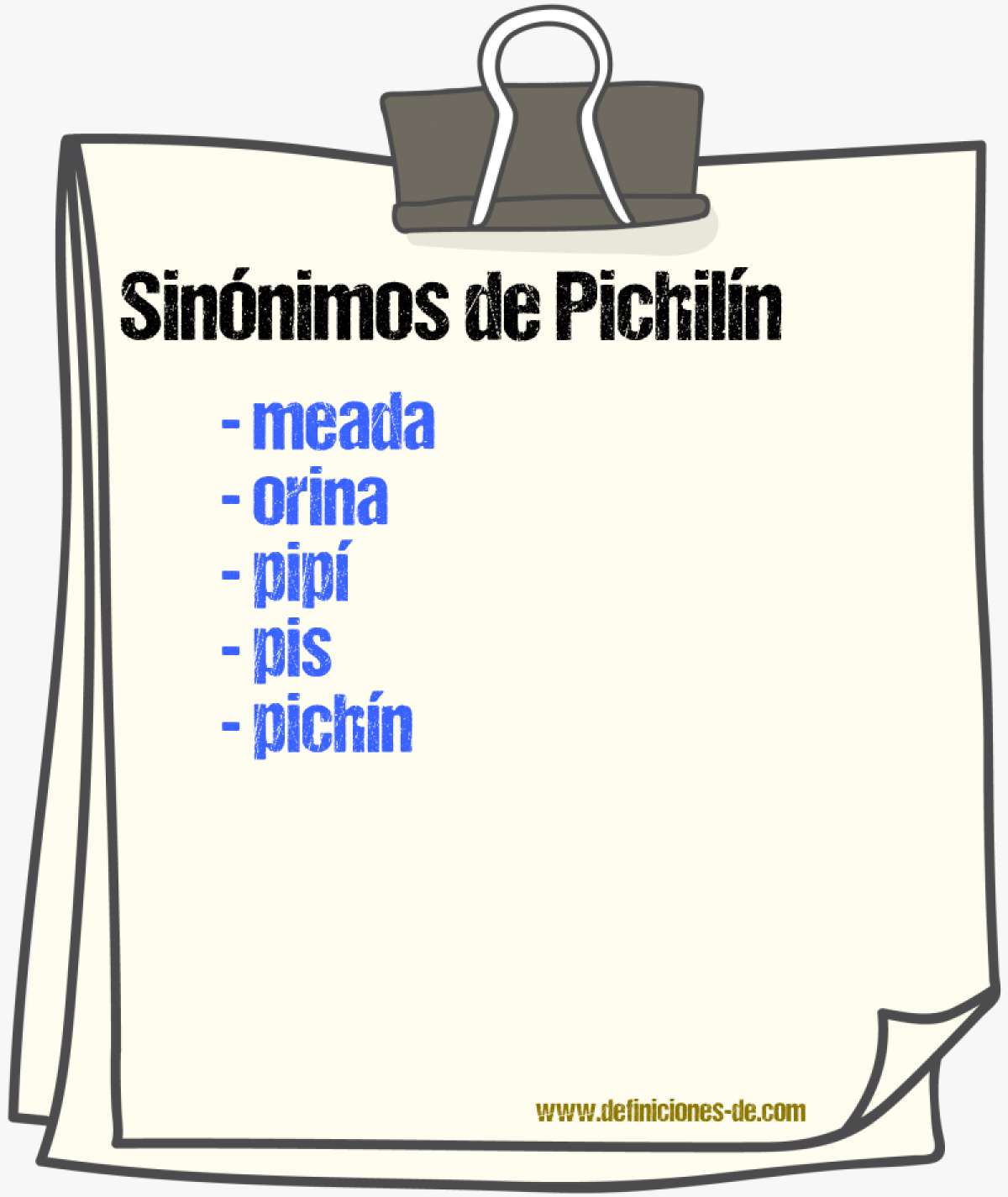 Sinnimos de pichiln