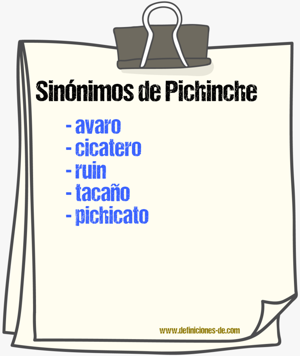 Sinnimos de pichinche