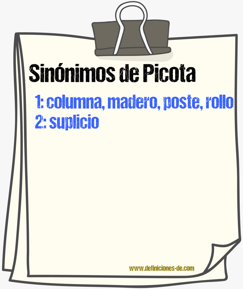 Sinnimos de picota