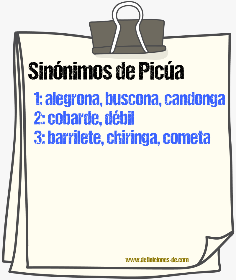 Sinnimos de pica