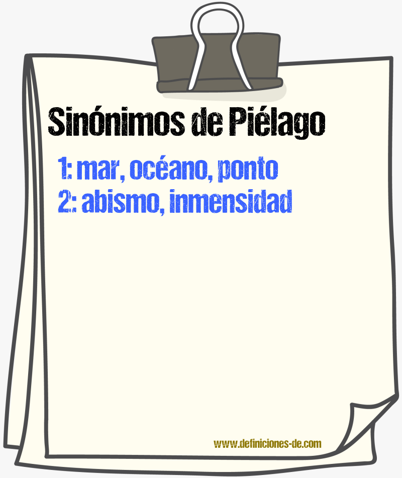 Sinnimos de pilago