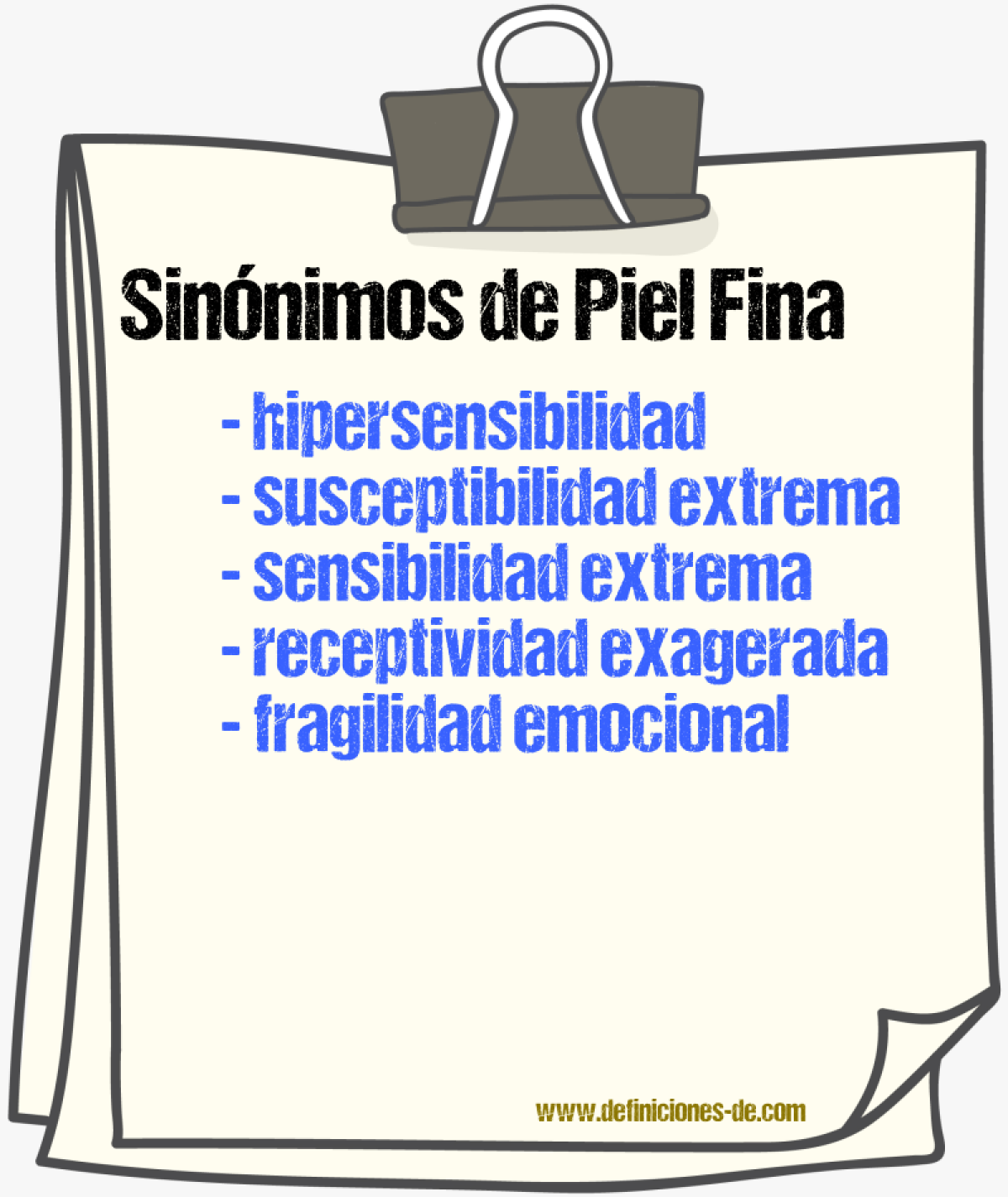 Sinónimos de piel fina