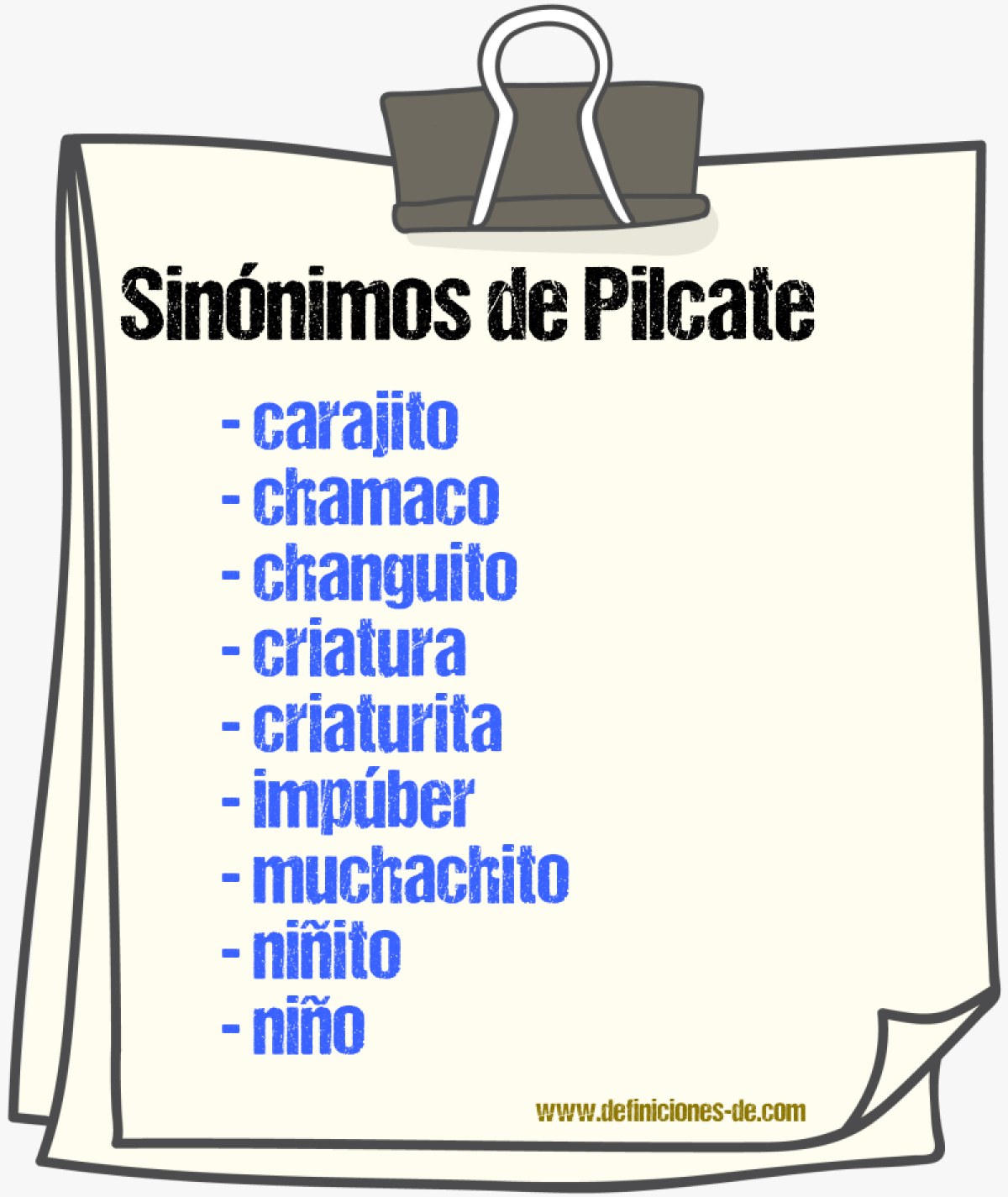 Sinnimos de pilcate