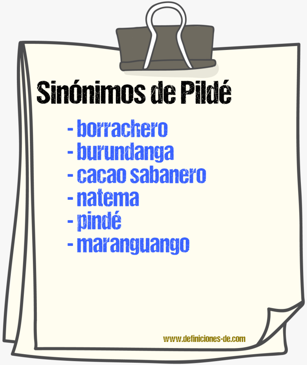 Sinnimos de pild