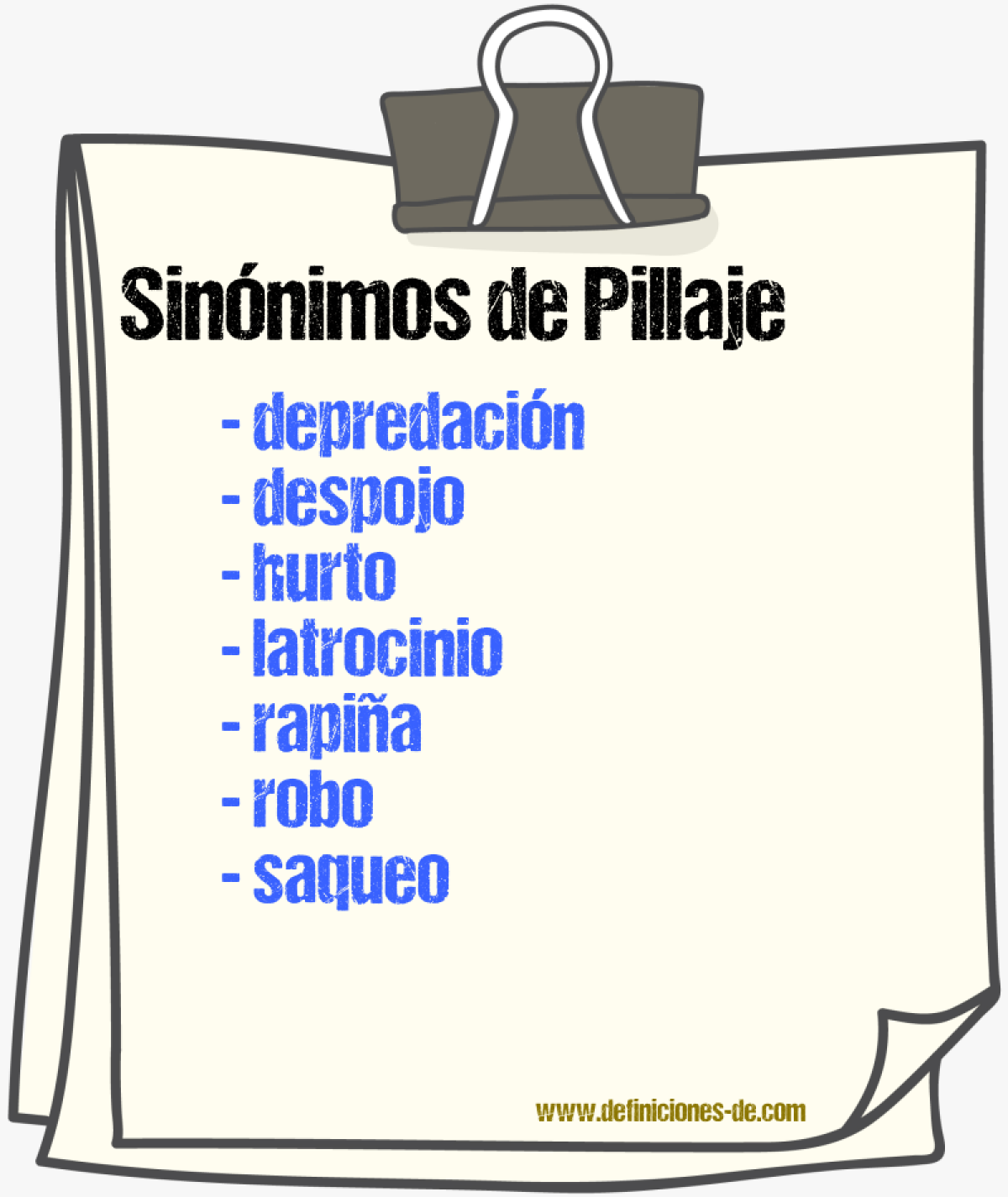 Sinnimos de pillaje