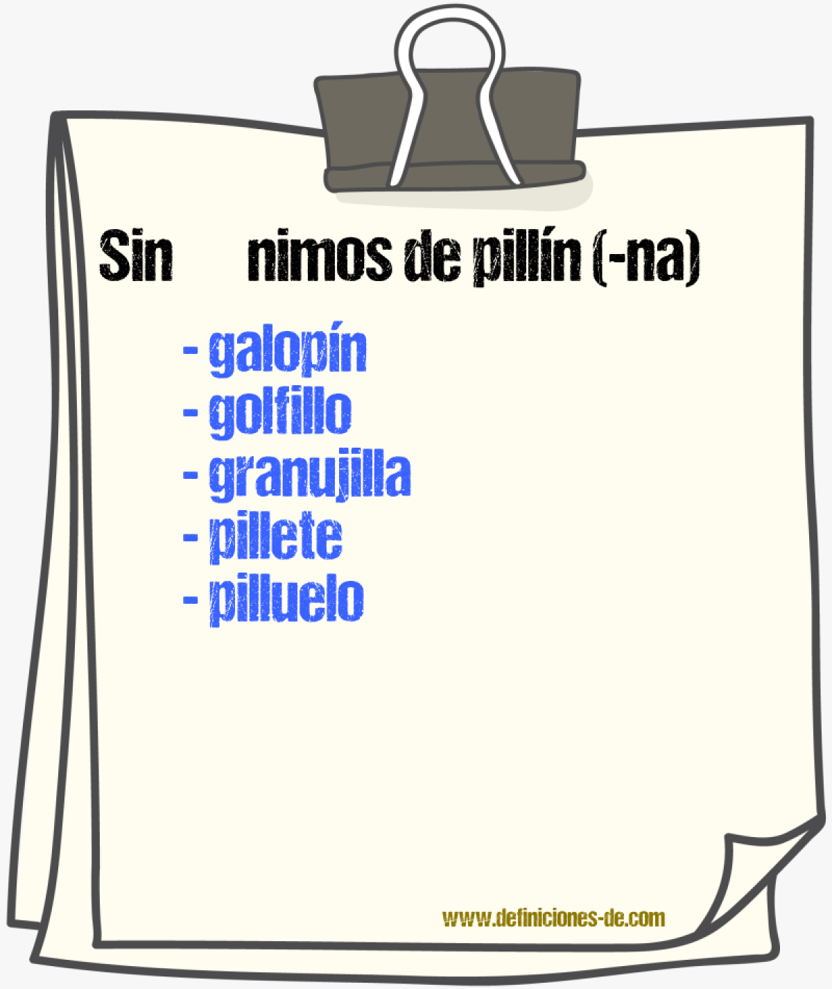 Sinnimos de pilln