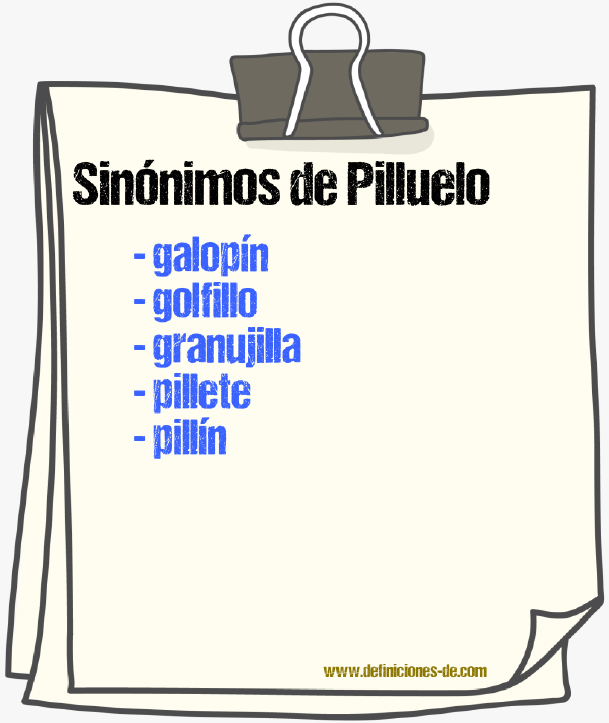 Sinnimos de pilluelo