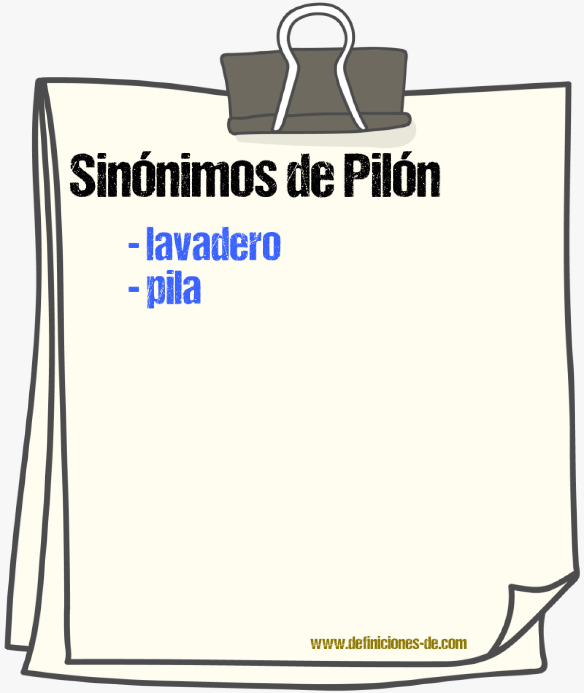 Sinnimos de piln