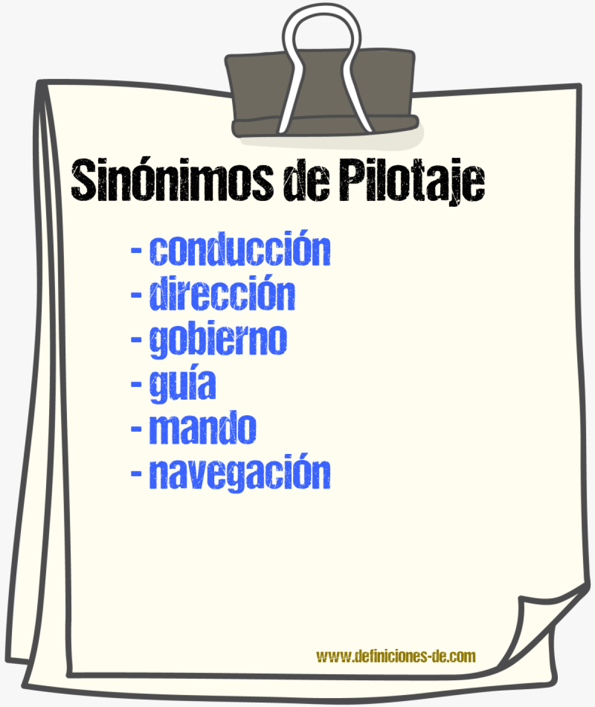 Sinnimos de pilotaje