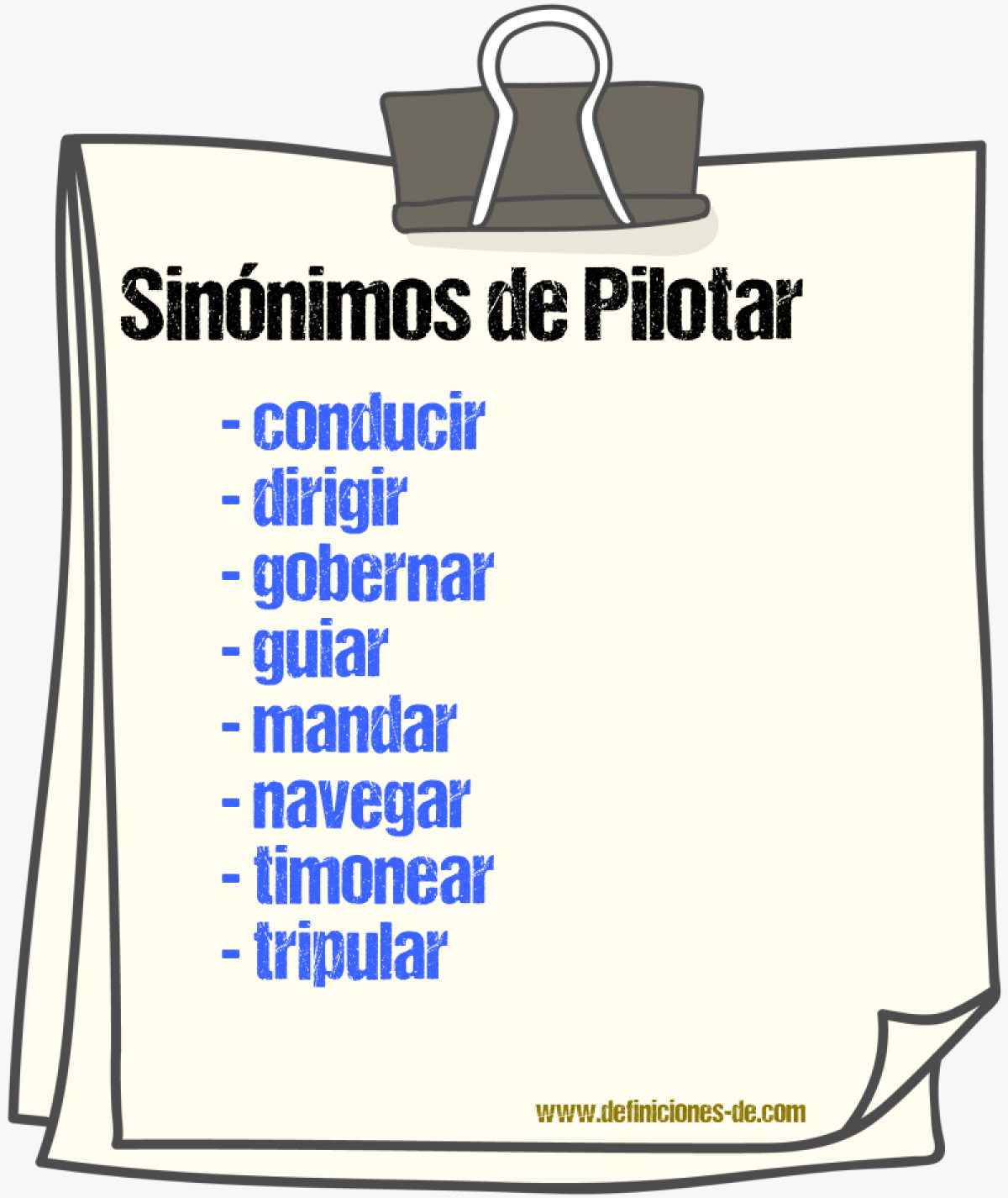 Sinnimos de pilotar